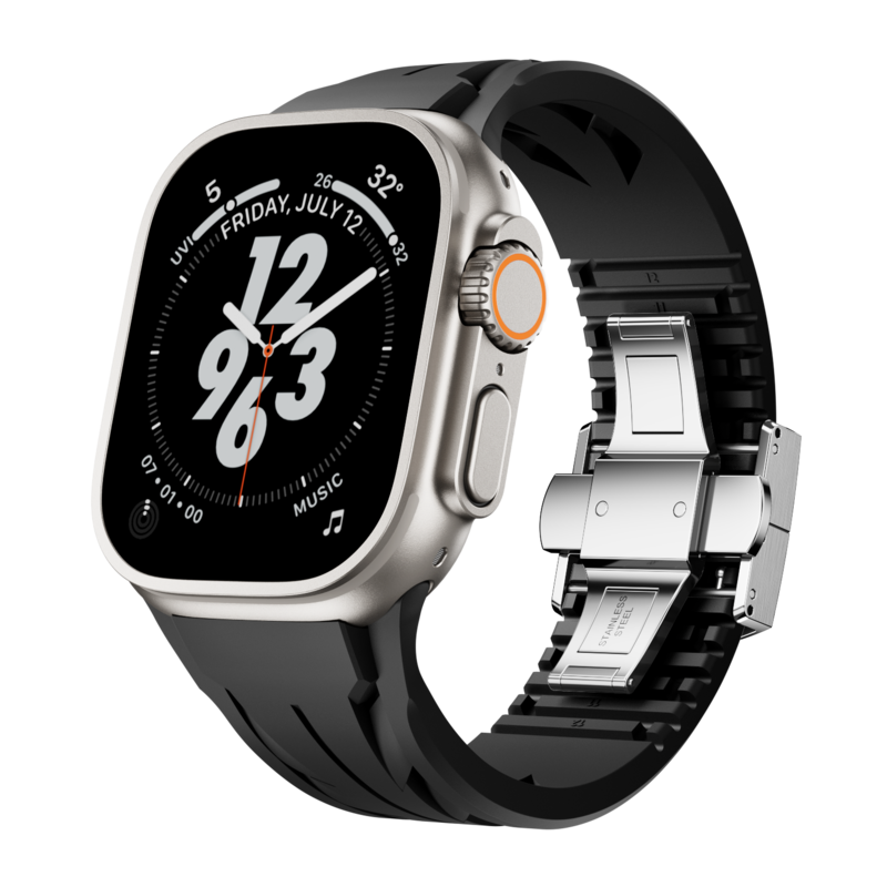 IARMOR Aerodynamic Design with Dual-Button Clasp Band for Apple Watch