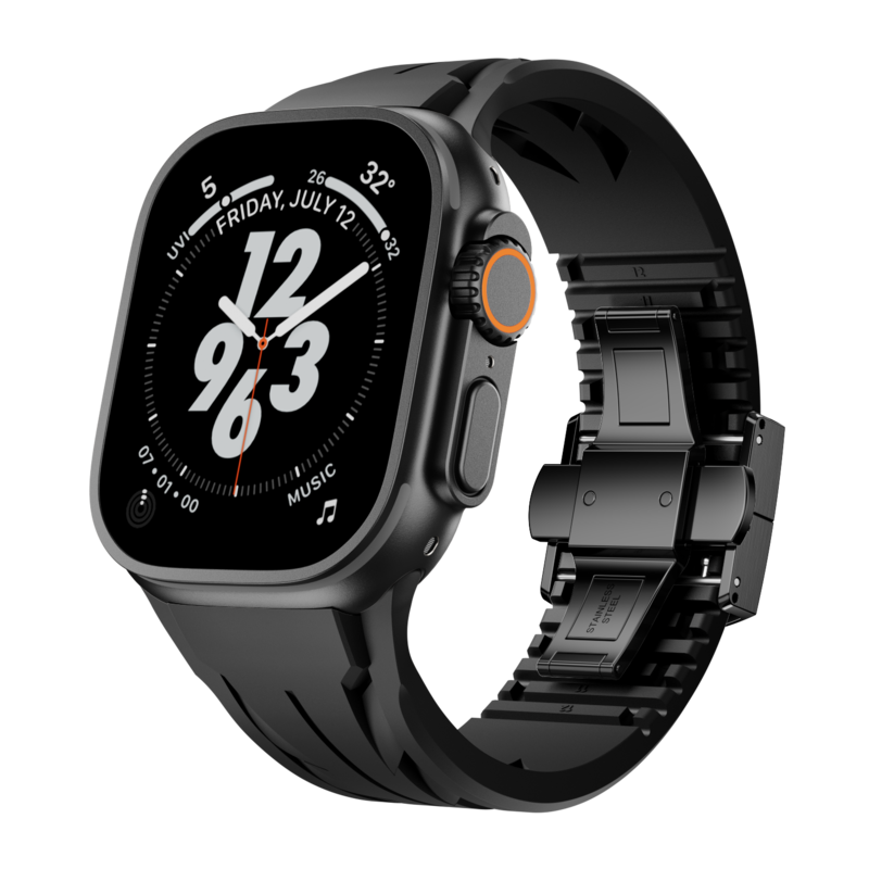 IARMOR Aerodynamic Design with Dual-Button Clasp Band for Apple Watch