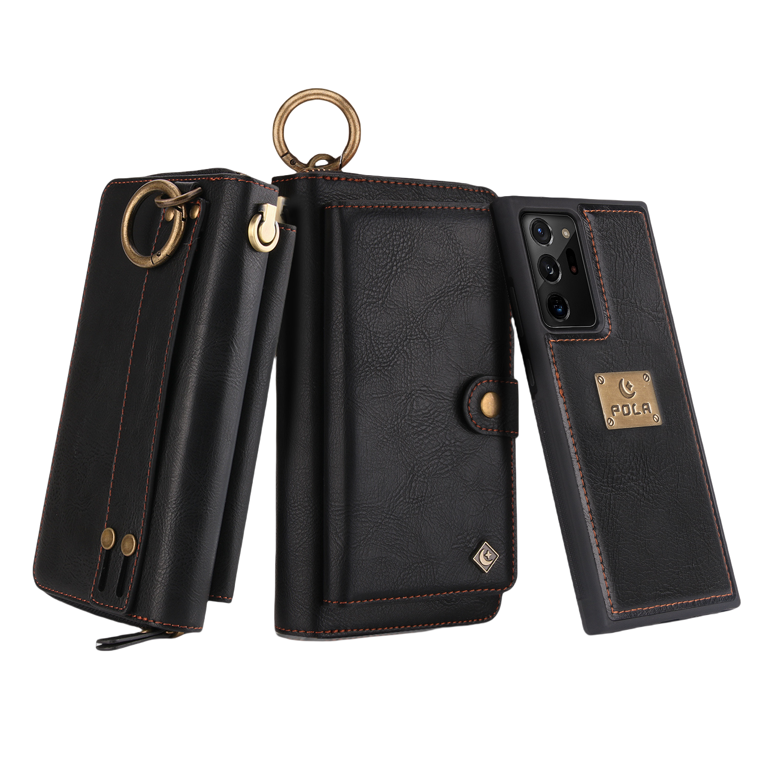 iArmor Luxe Zipper Wallet Phone Case with Detachable Crossbody Strap & Belt Hook for Samsung Galaxy Note Series