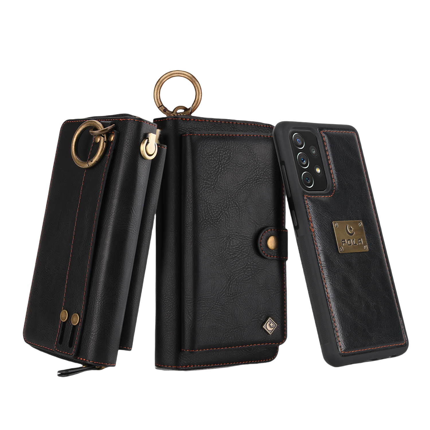 iArmor Luxe Zipper Wallet Phone Case with Detachable Crossbody Strap & Belt Hook for Samsung Galaxy A Series