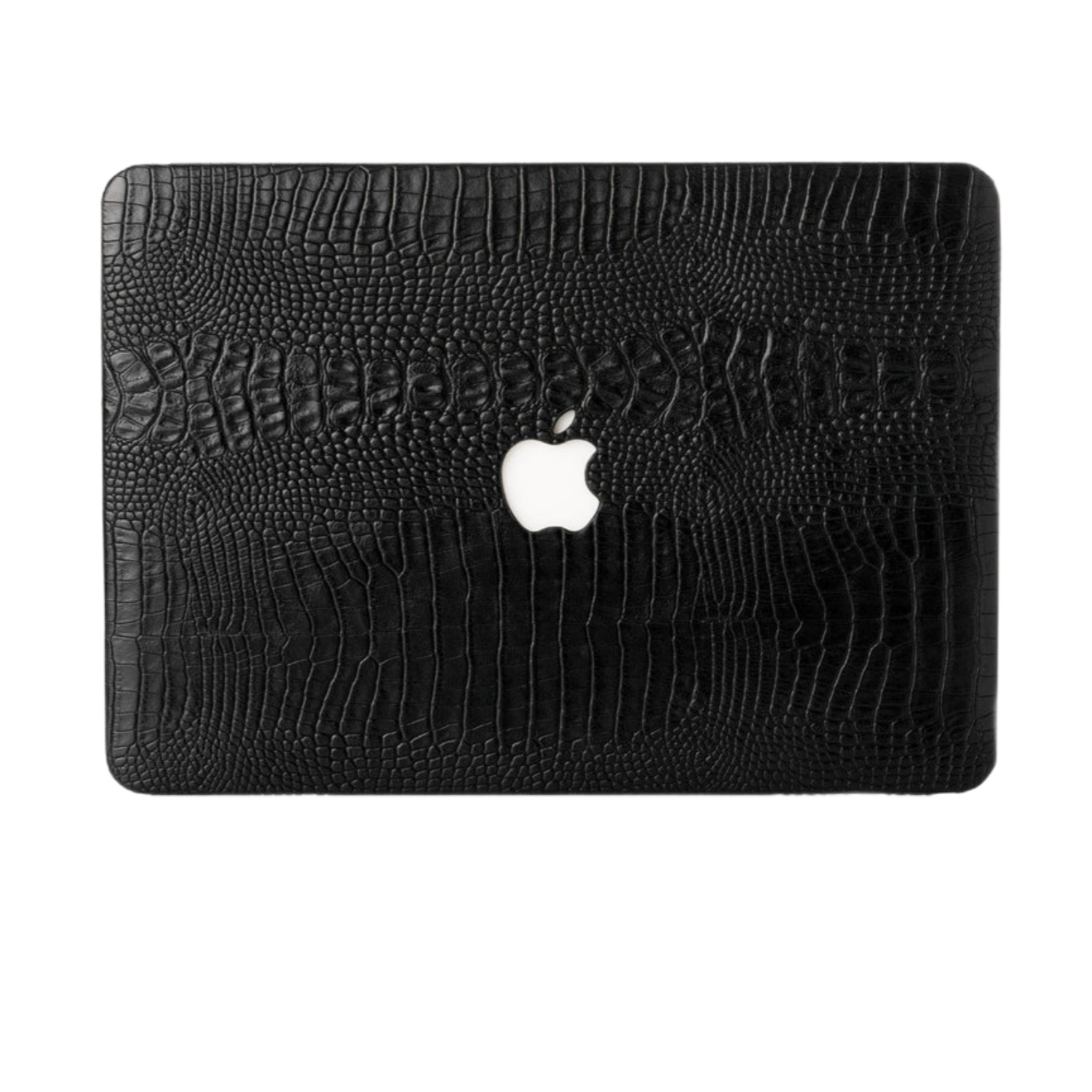 iArmor Premium Croc-Style MacBook Case – Black Elegance