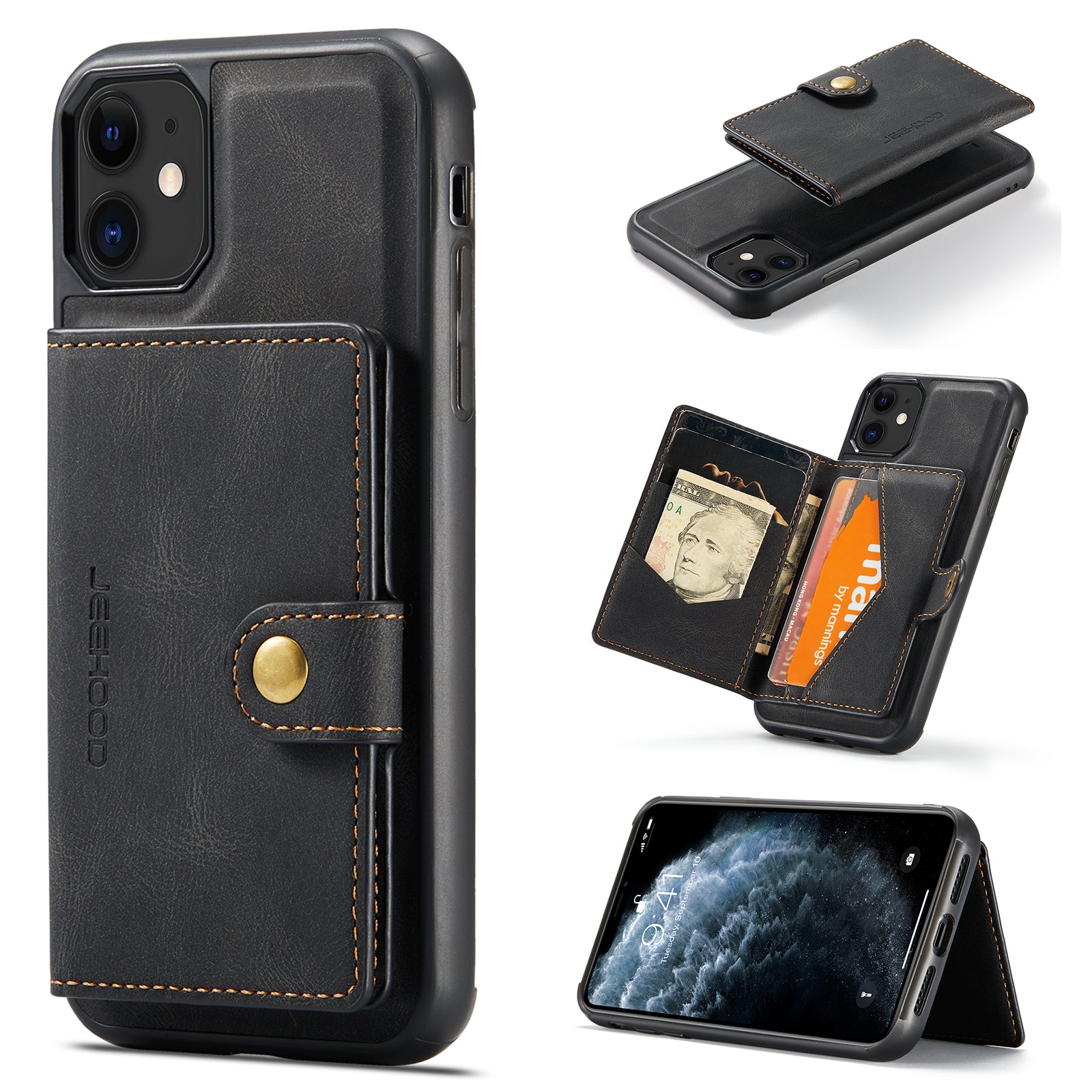 iArmor Detachable Magnetic Leather Card Case for iPhone 11-7 Series