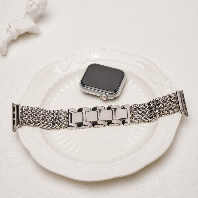 iArmor Heart-Woven Metal Link Band for Apple Watch