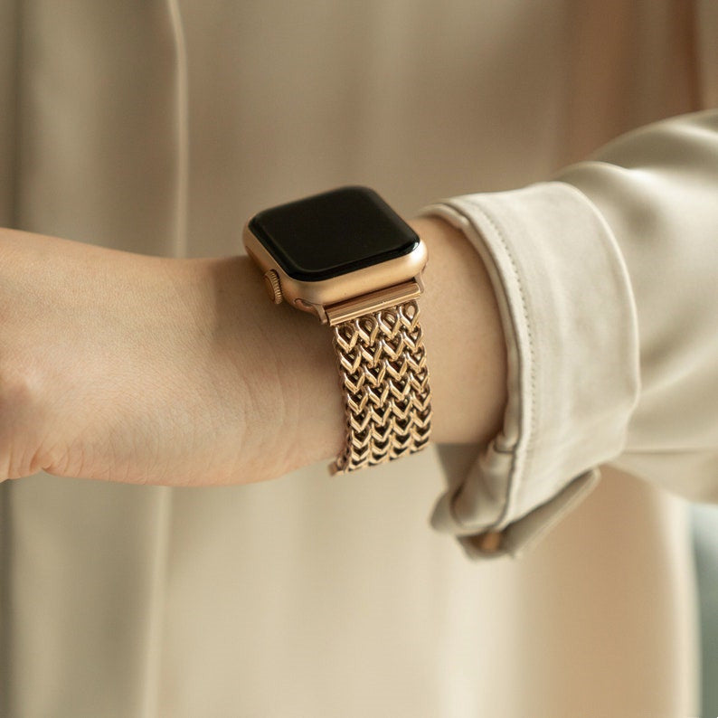 iArmor Heart-Woven Metal Link Band for Apple Watch