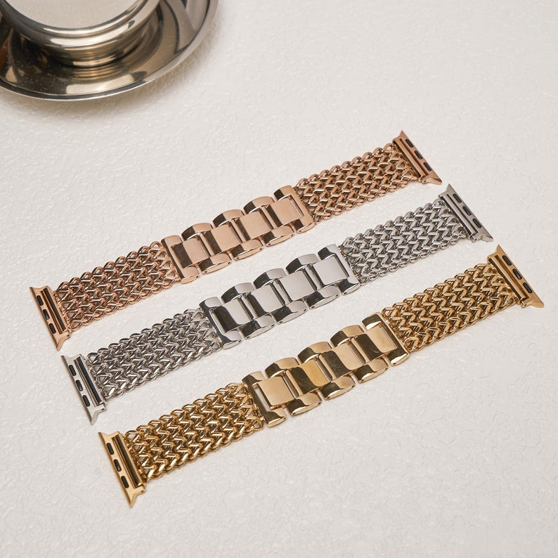 iArmor Heart-Woven Metal Link Band for Apple Watch