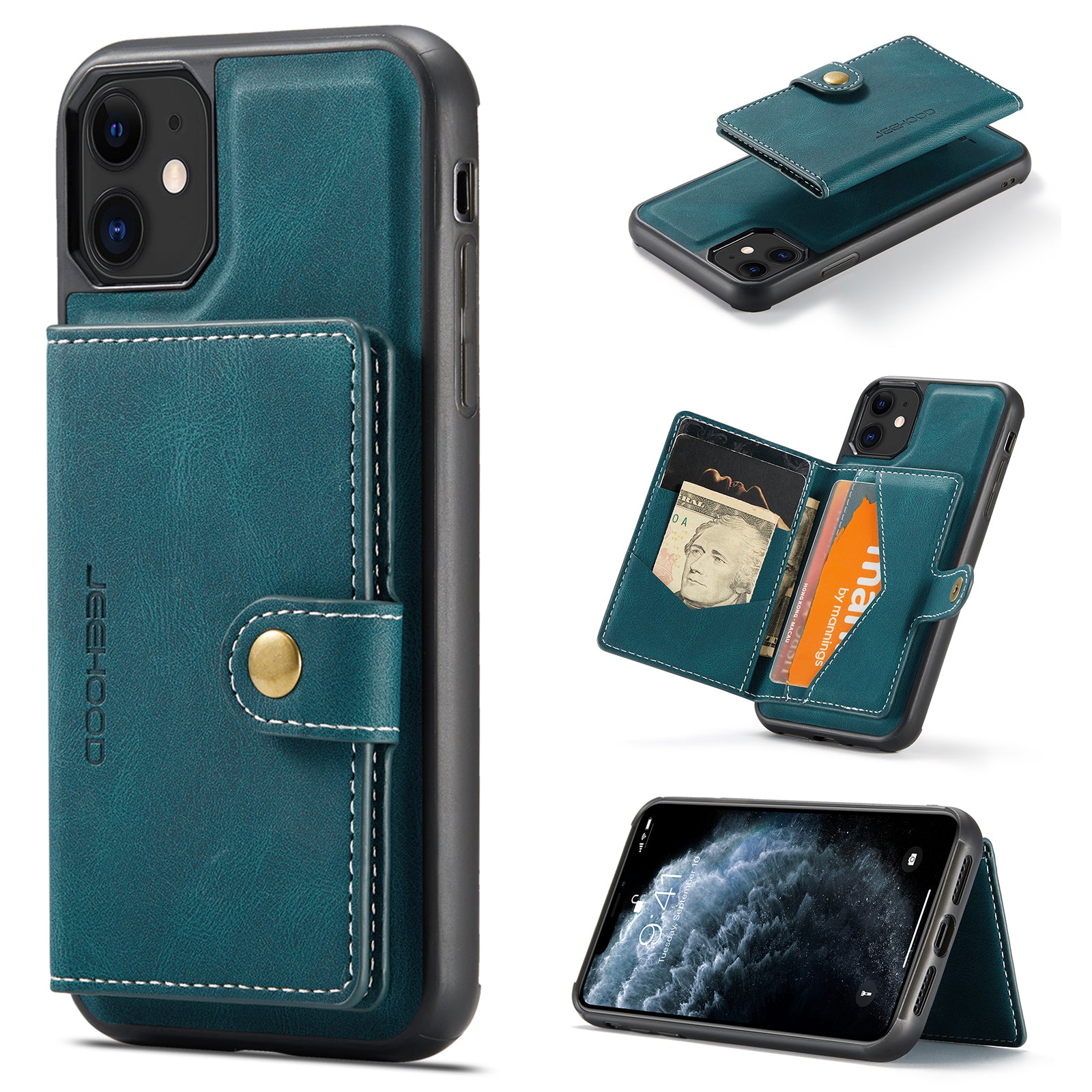 iArmor Detachable Magnetic Leather Card Case for iPhone 11-7 Series