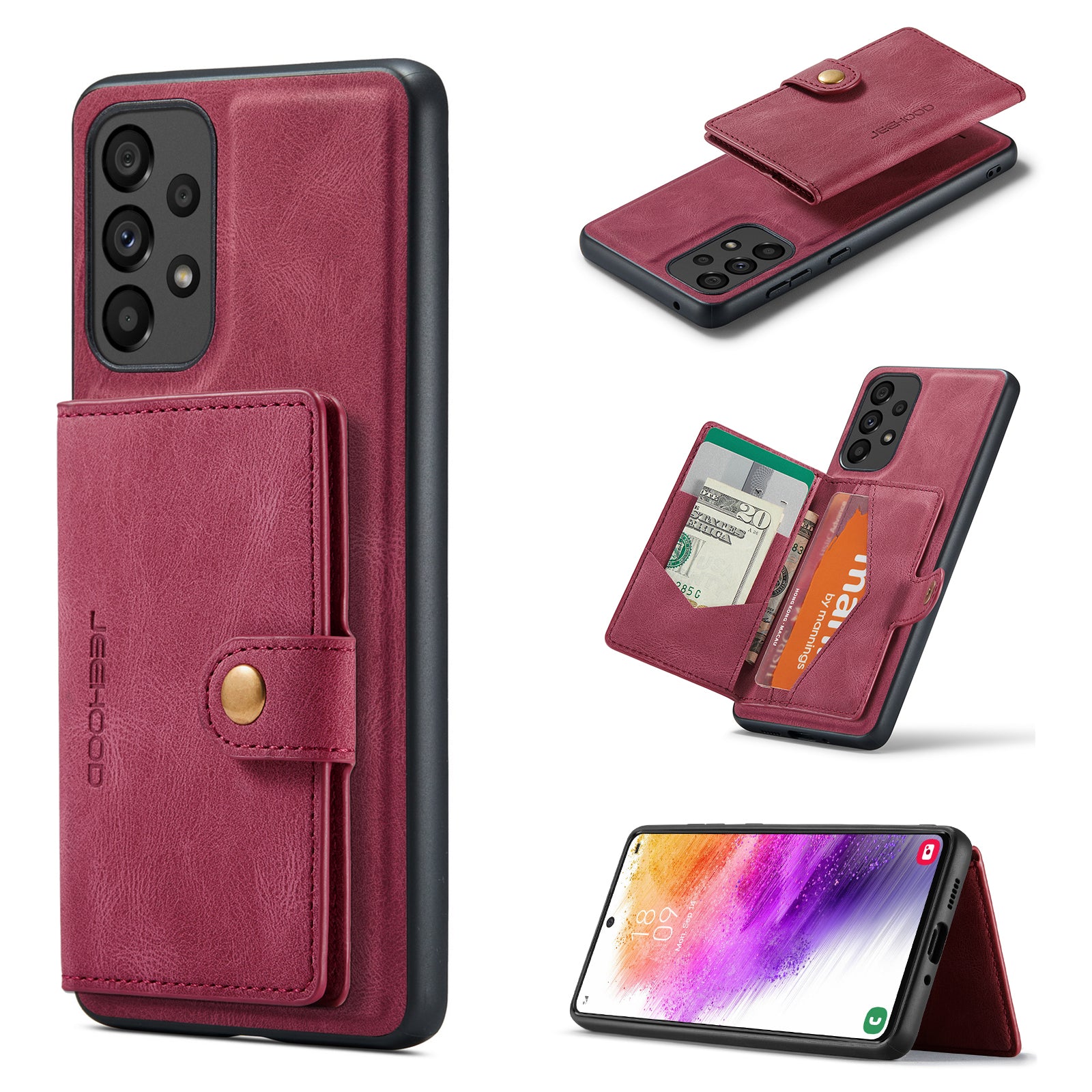 iArmor Detachable Magnetic Leather Card Case for Samsung Galaxy A Series