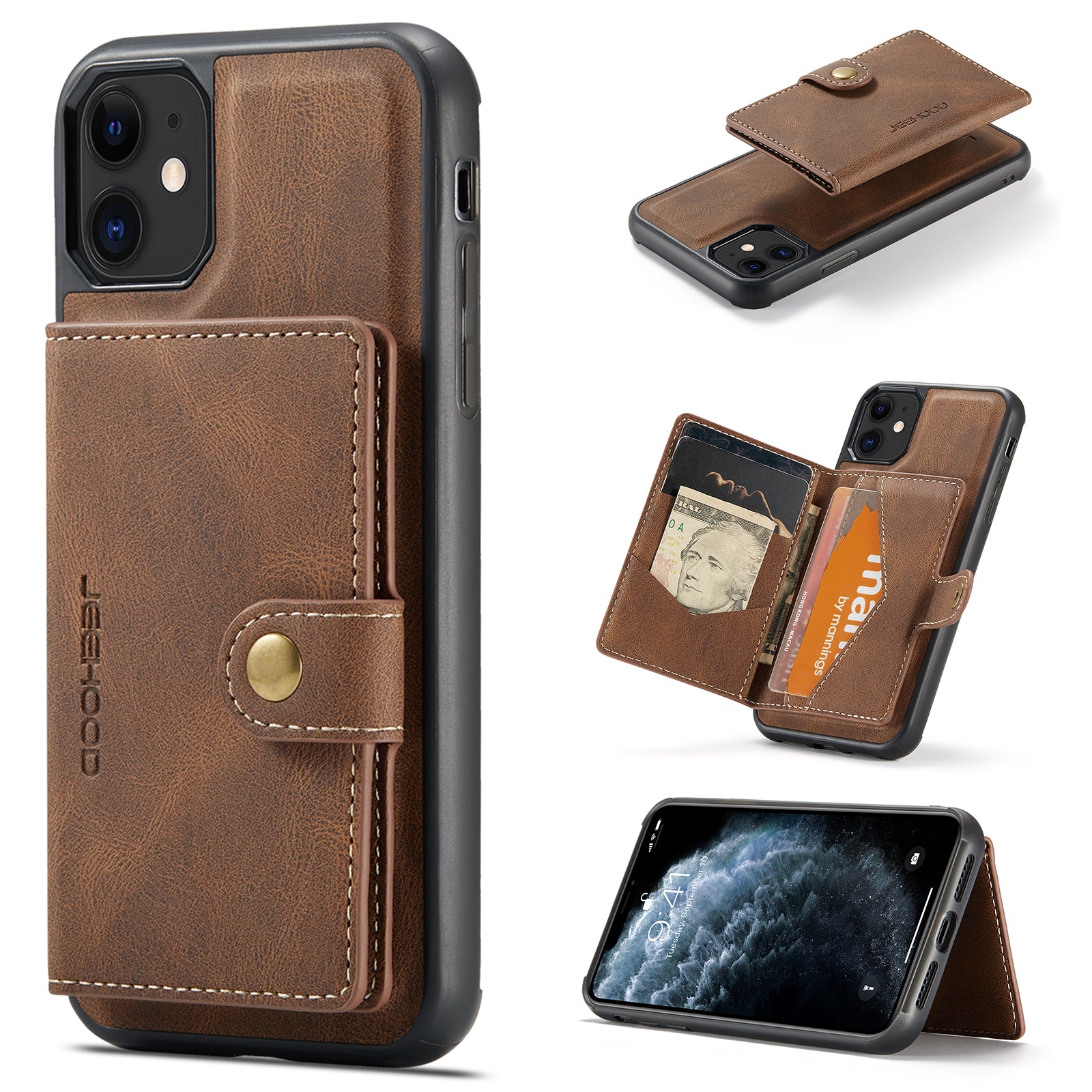 iArmor Detachable Magnetic Leather Card Case for iPhone 11-7 Series