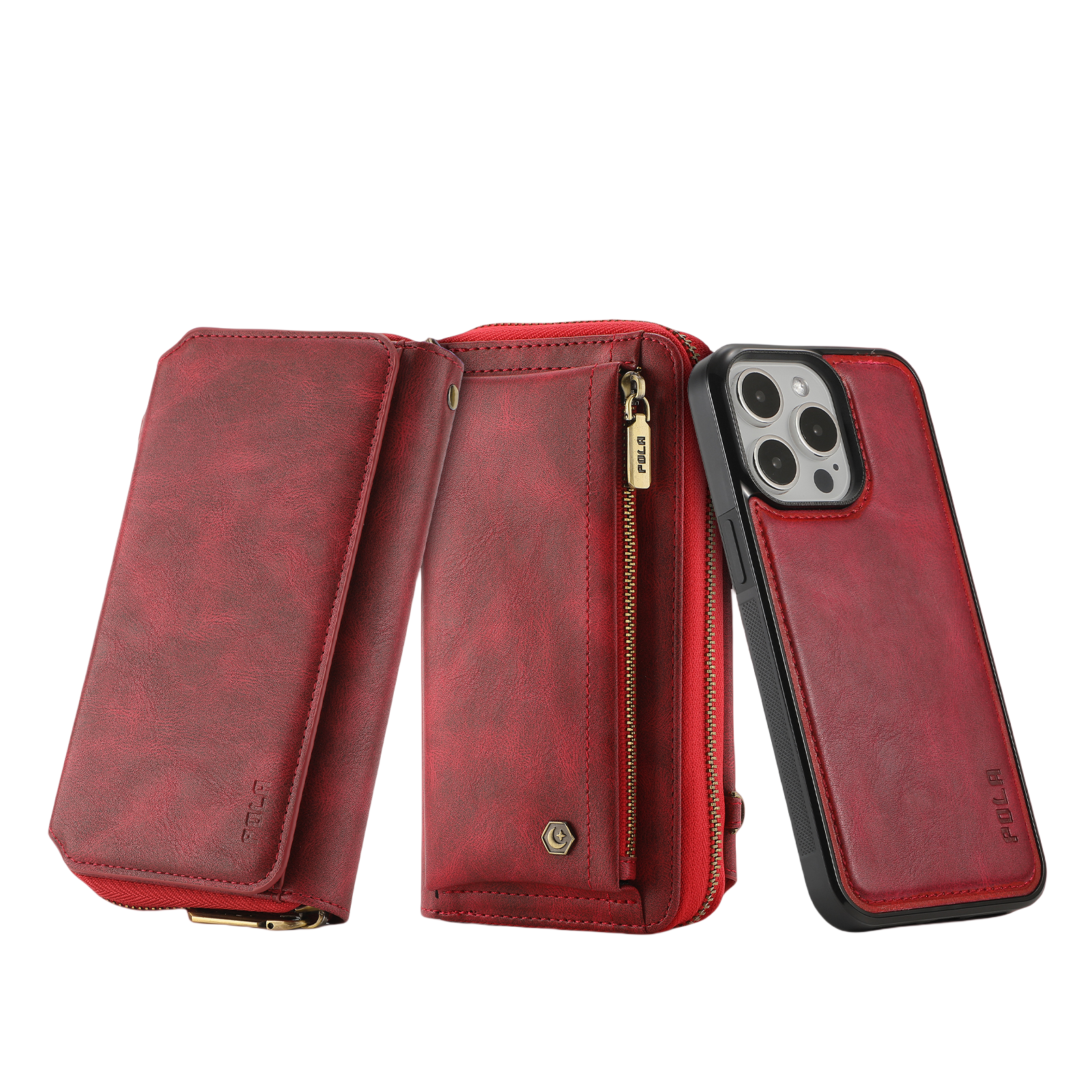 iArmor All-in-One Leather Crossbody Wallet Case for iPhone