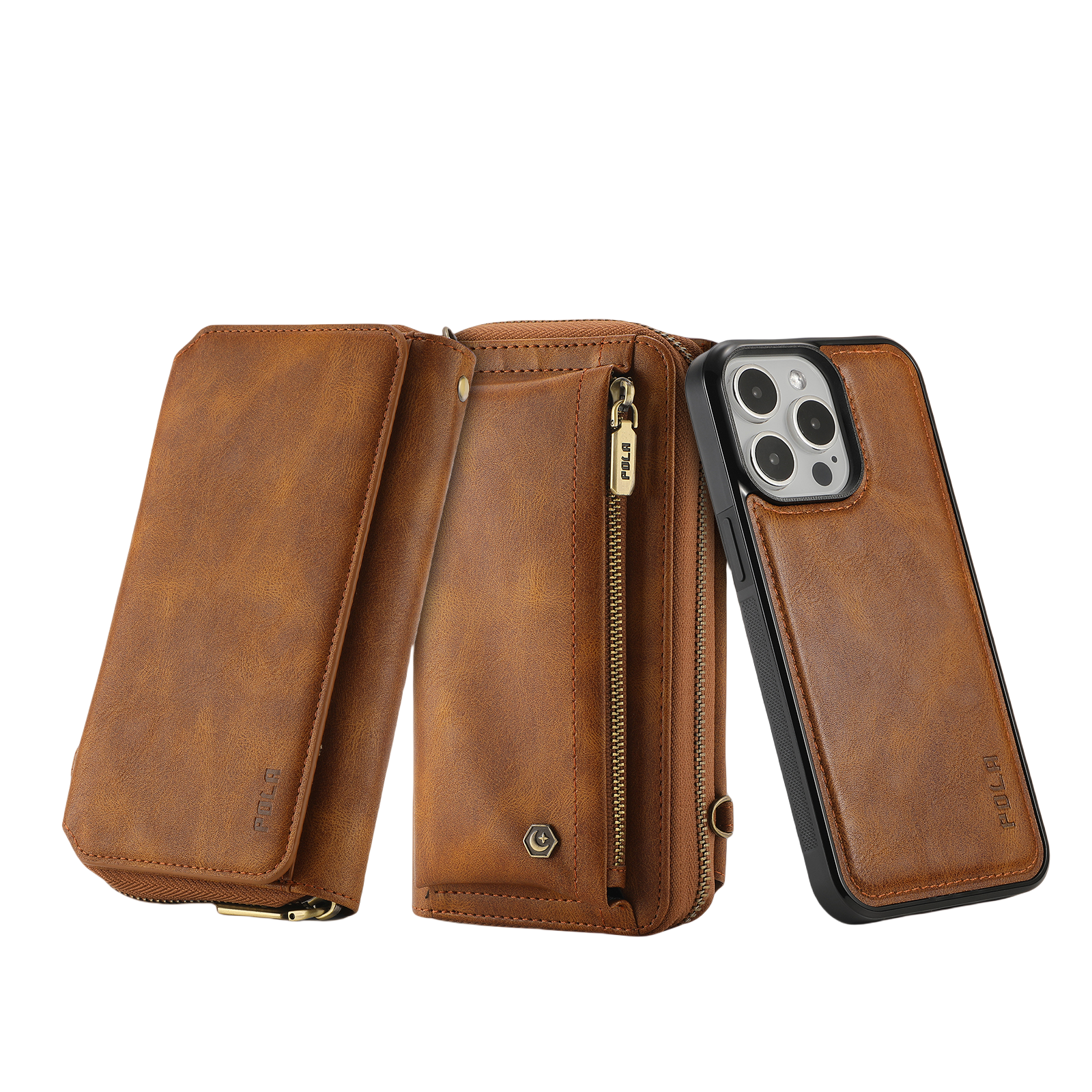 iArmor All-in-One Leather Crossbody Wallet Case for iPhone