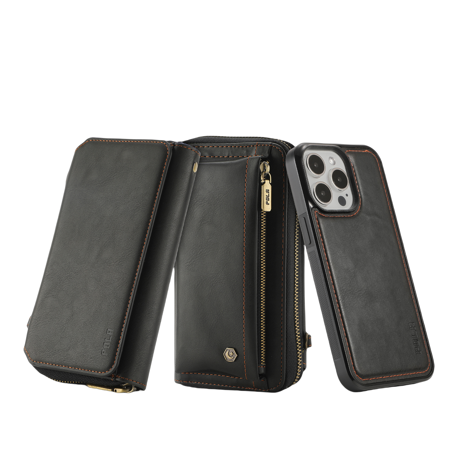 iArmor All-in-One Leather Crossbody Wallet Case for iPhone