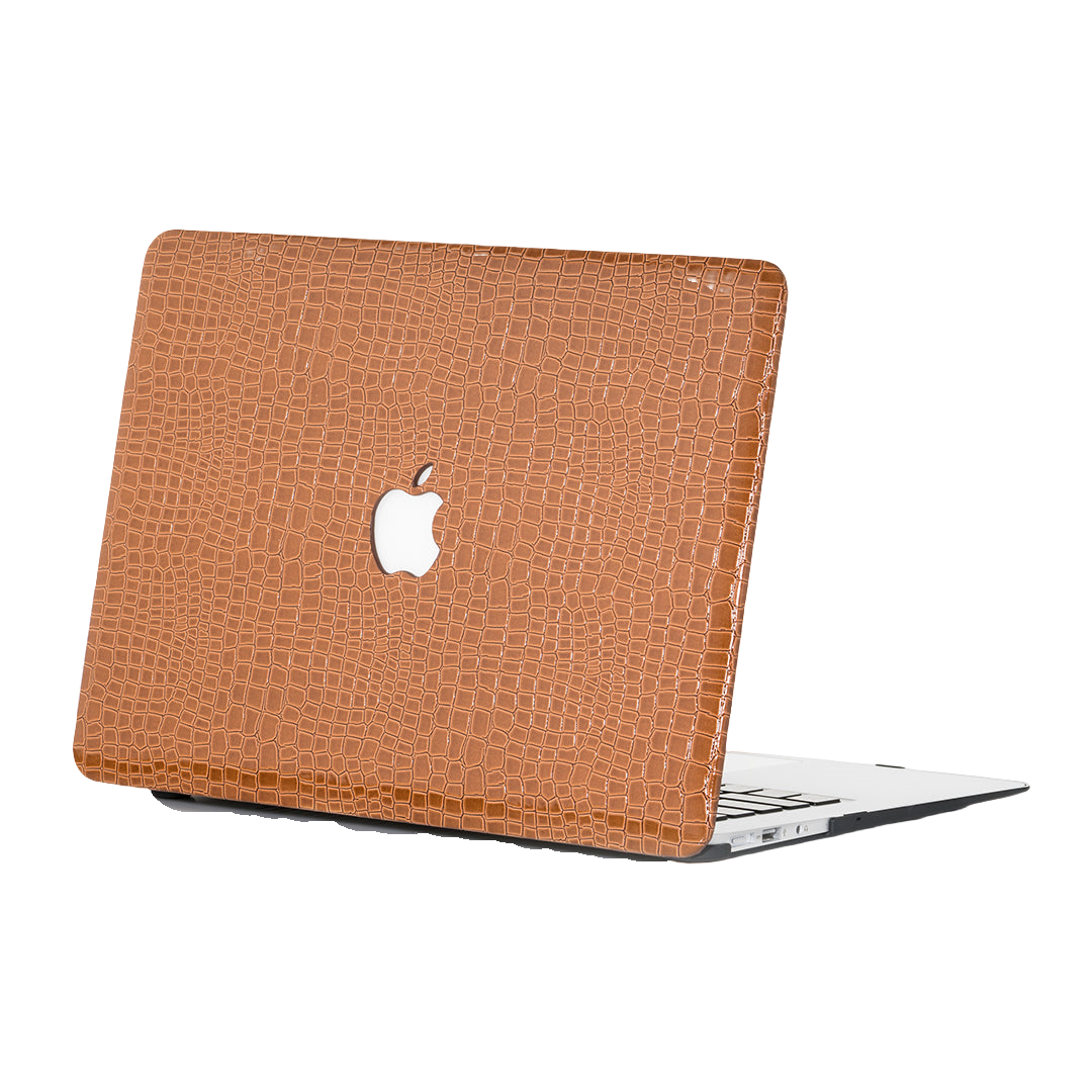 iArmor Croc-Style MacBook Case – Orange Brown Flexible