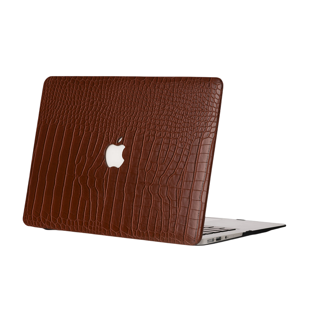 iArmor Croc-Style MacBook Case – Vintage Caramel Shine