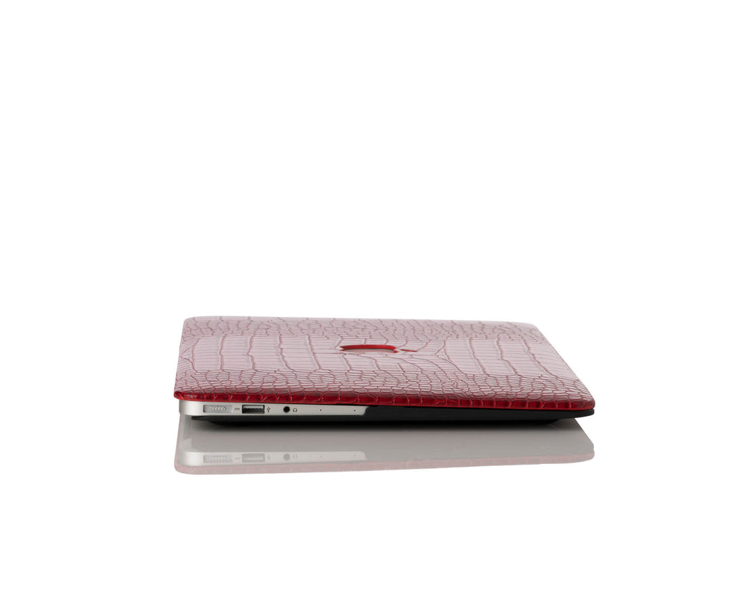 iArmor MacBook-Hülle im Krokodil-Stil – Scarlet Red Passion