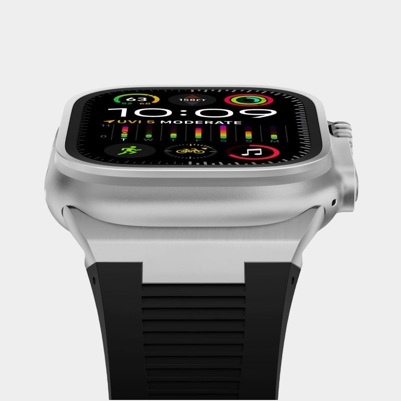 IARMOR Pulse Series Apple Watch Soft Rubber Band – Elegant Horizontal Pressed Texture