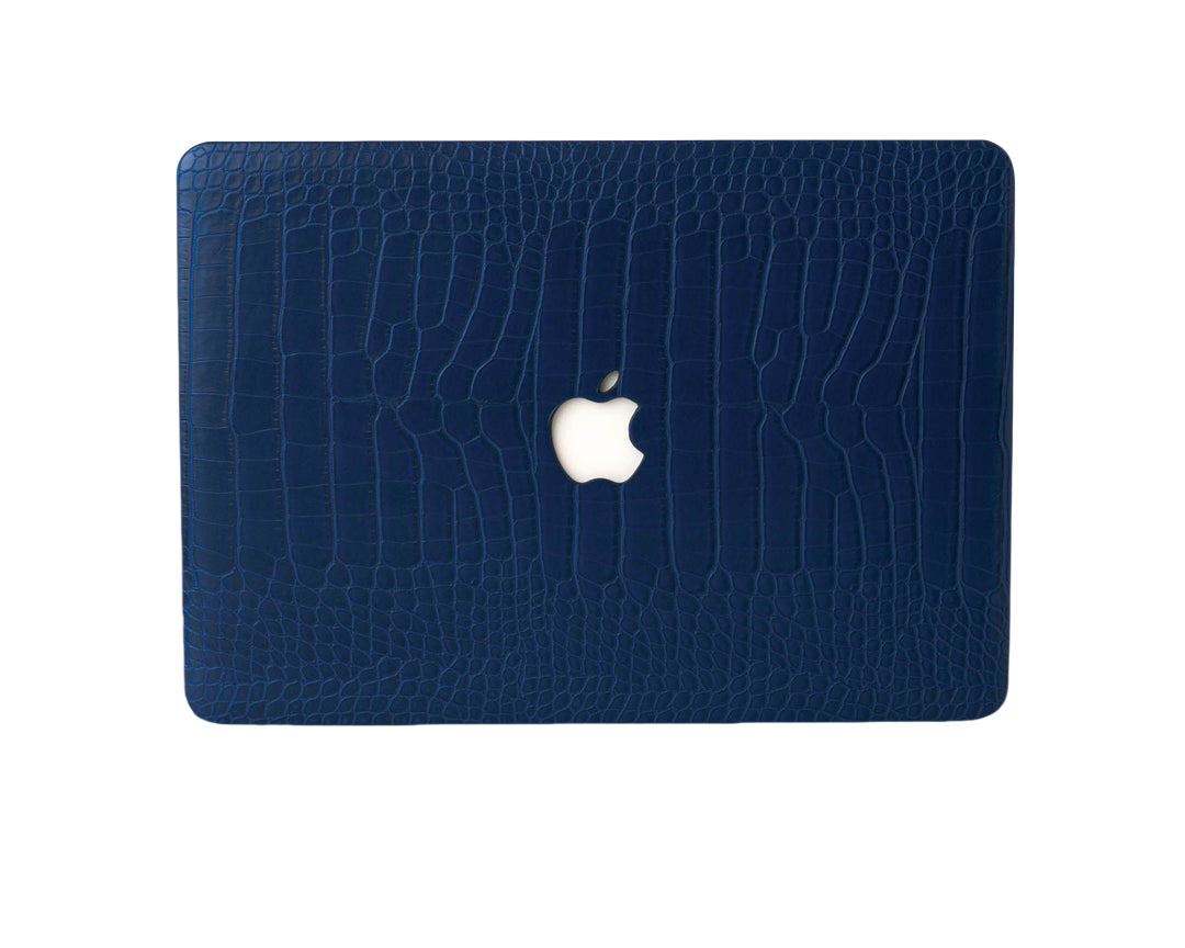 iArmor Croc-Style MacBook Case – Sapphire Blue Luxe