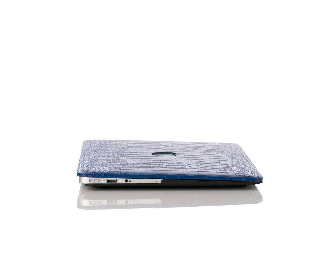 iArmor Croc-Style MacBook Case – Sapphire Blue Luxe