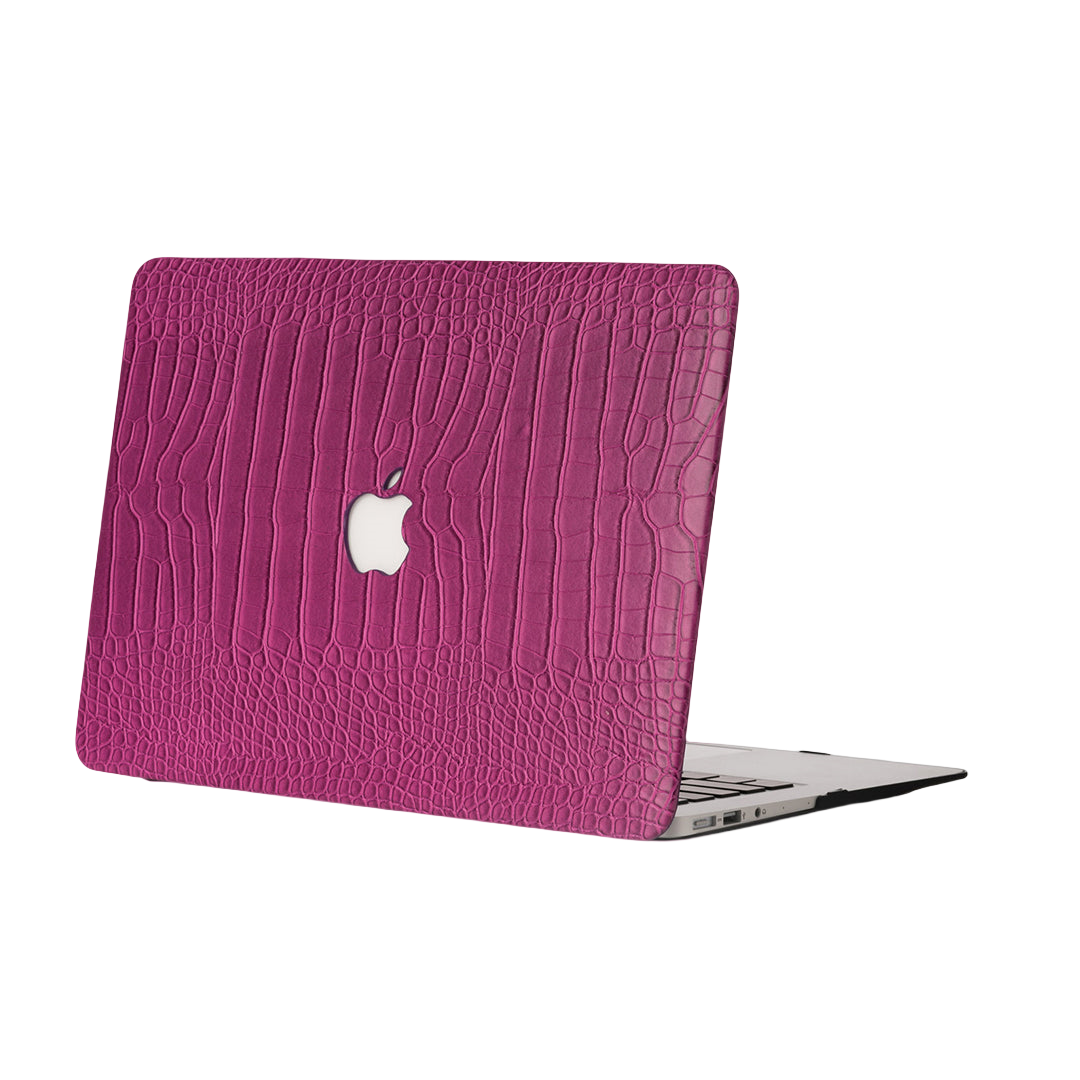 iArmor Croc-Style MacBook Case – Rose Red Elegance