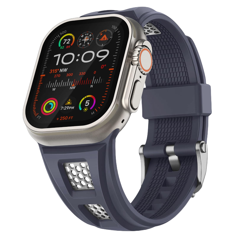 IARMOR HexaGrid Soft Rubber Band for Apple Watch – Rugged Mechanical Design