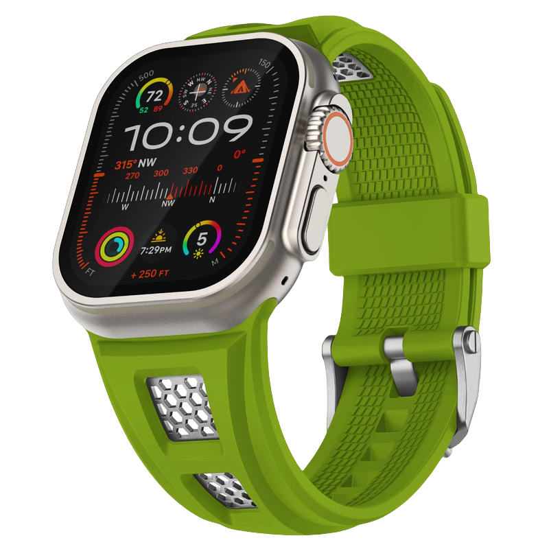 IARMOR HexaGrid Soft Rubber Band for Apple Watch – Rugged Mechanical Design