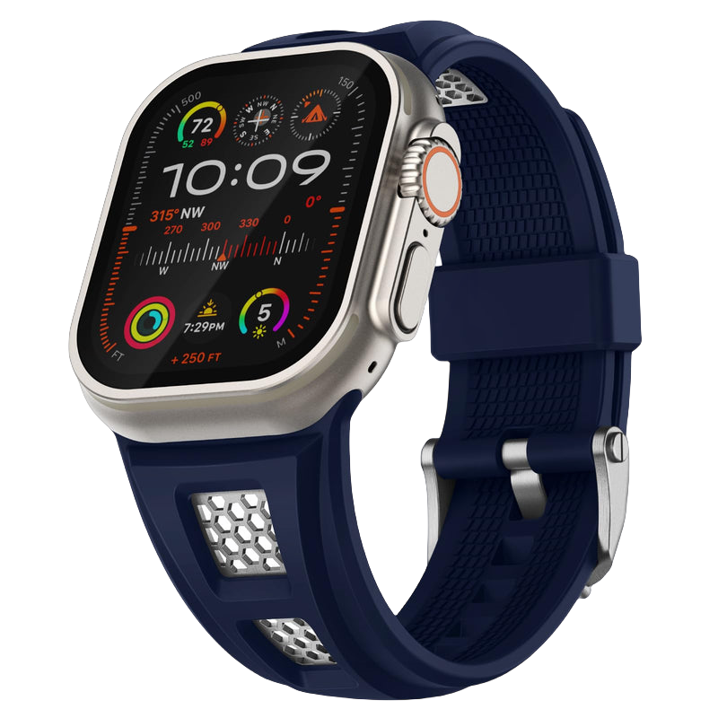 IARMOR HexaGrid Soft Rubber Band for Apple Watch – Rugged Mechanical Design