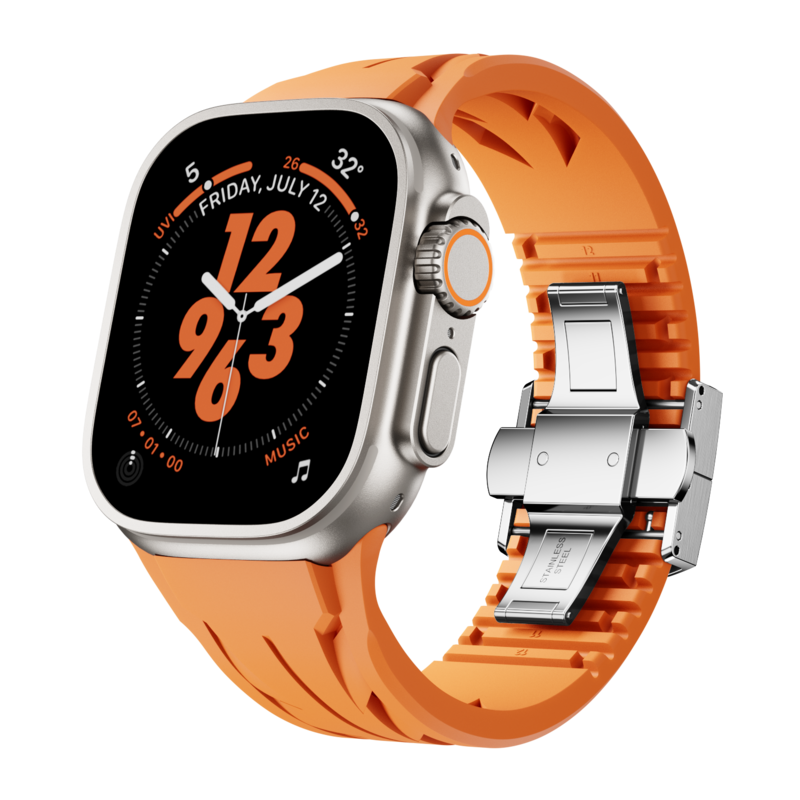 IARMOR Aerodynamic Design with Dual-Button Clasp Band for Apple Watch