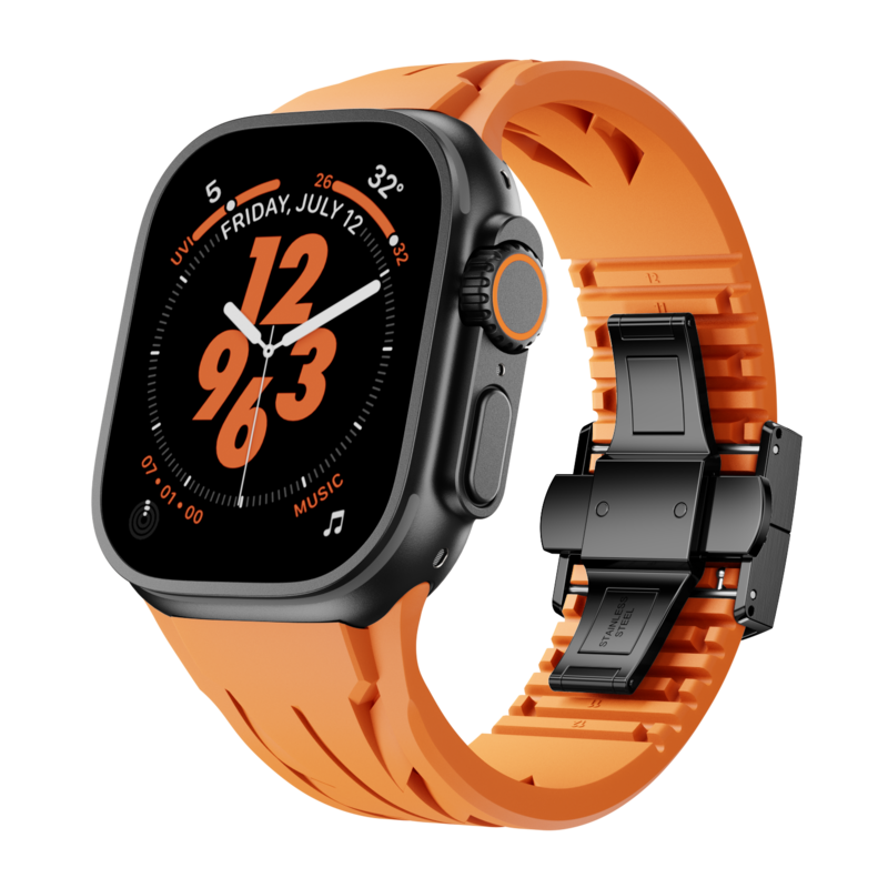 IARMOR Aerodynamic Design with Dual-Button Clasp Band for Apple Watch