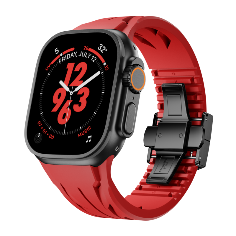 IARMOR Aerodynamic Design with Dual-Button Clasp Band for Apple Watch