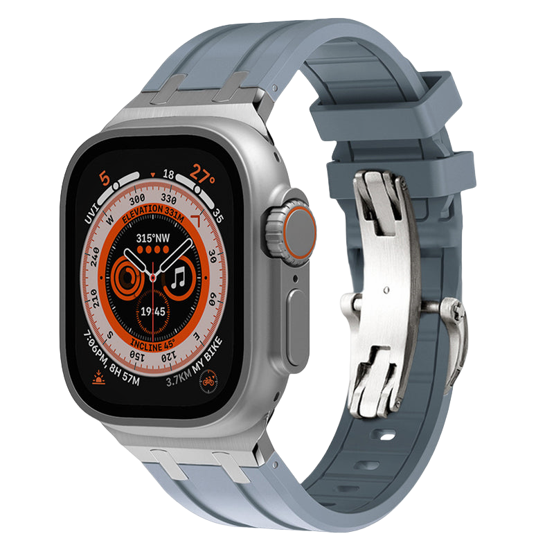 IARMOR NEW Pulse Series Rugged Silicone Strap with Titanium Adapters for Apple Watch