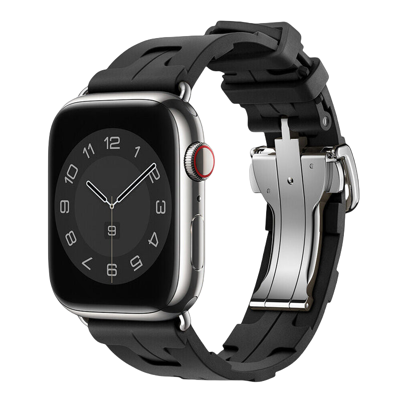 IARMOR Advanced Rubber Band for Apple Watch – High End Steel Clasp & Mechanical Design