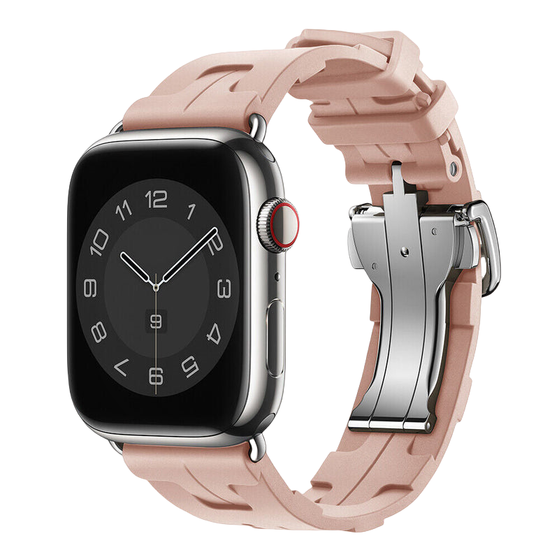 IARMOR Advanced Rubber Band für Apple Watch – Hochwertiger Stahlverschluss und mechanisches Design