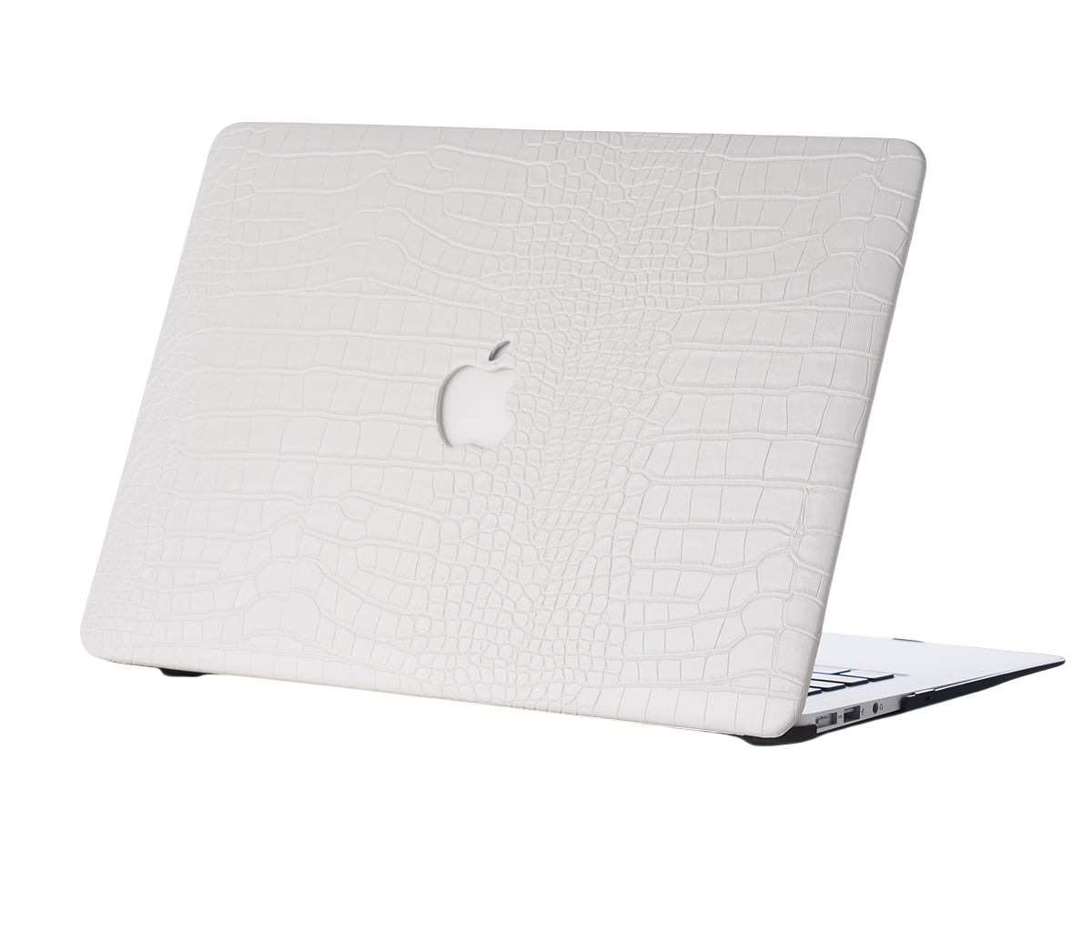 iArmor Croc-Style MacBook Case – Pure White Luxe